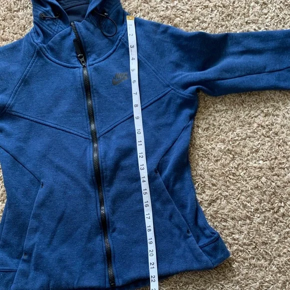 Nike Women’s Royal Blue Hooded Full-Zip Zipper Jacket Size Small - Picture 7 of 10